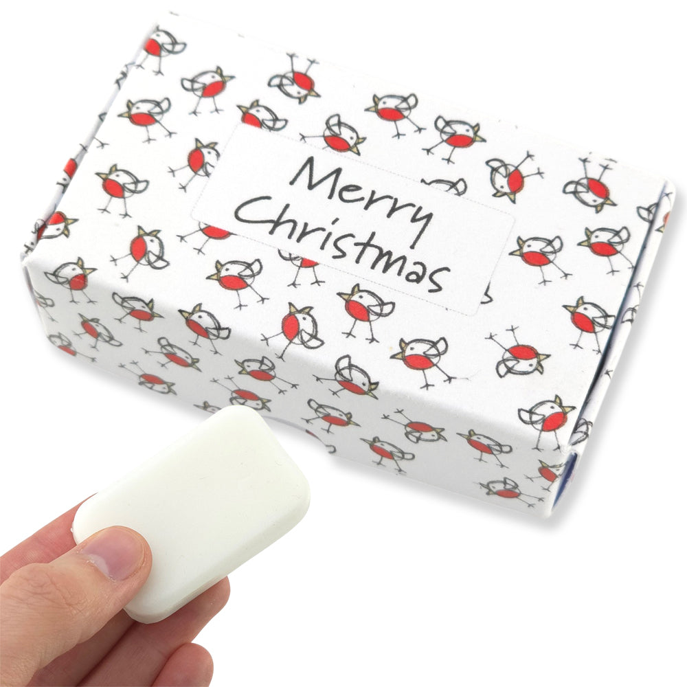 Chirpy Robin | Merry Christmas | 20g Scented Soap | Little Gift | Cracker Filler