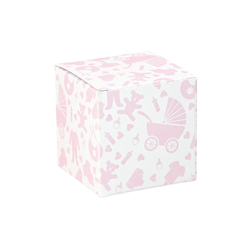 Pink Baby Shower | Mini Gift Box | 5cm Cube | 6 Boxes