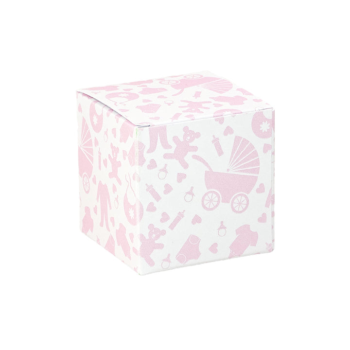 Pink Baby Shower | Little Gift Box | 5cm Cube | 6 Boxes