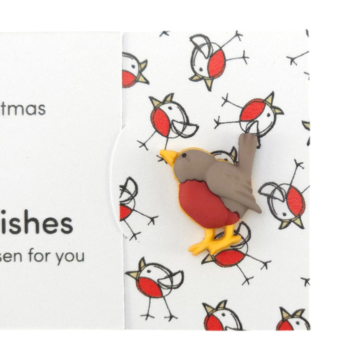 Merry Christmas | Button Wishes Sew On Token | Little Gift | Cracker Filler