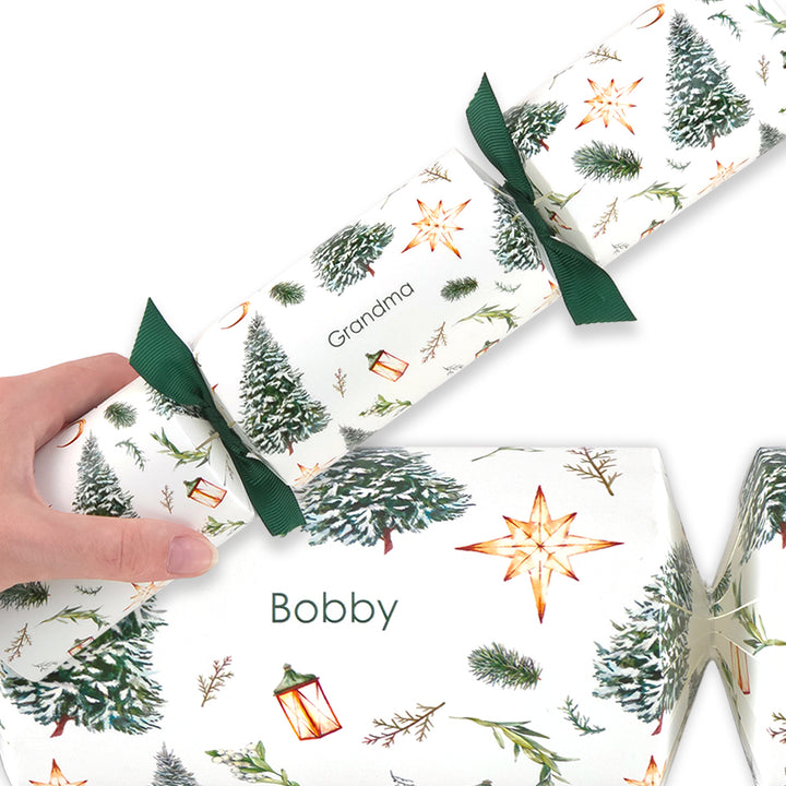Personalised Cracker Making Kit | Christmas Watercolour | Makes 4 or 6 Crackers