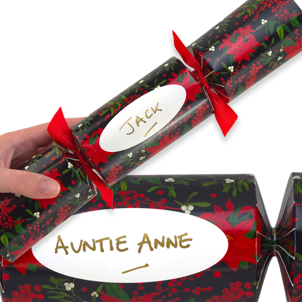 Personalise Your Own Crackers Craft Kit | Christmas Poinsettia | Minimum 4