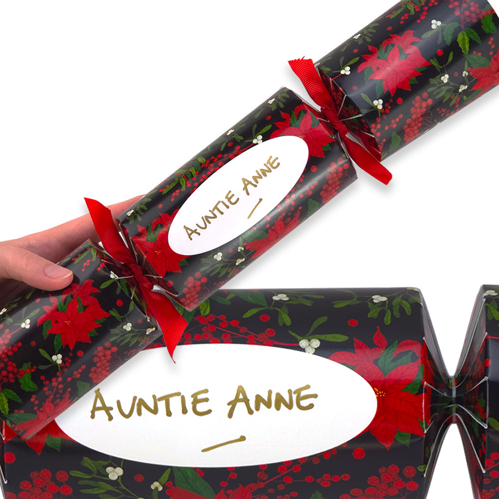 Personalise Your Own Crackers Craft Kit | Christmas Poinsettia | Minimum 4