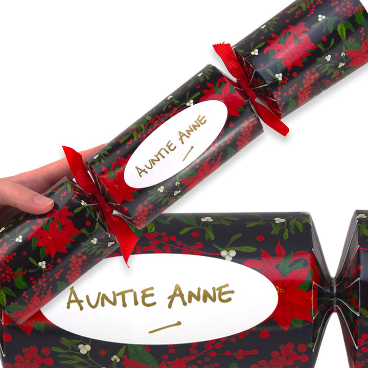 Personalise Your Own Crackers Craft Kit | Christmas Poinsettia | Minimum 4