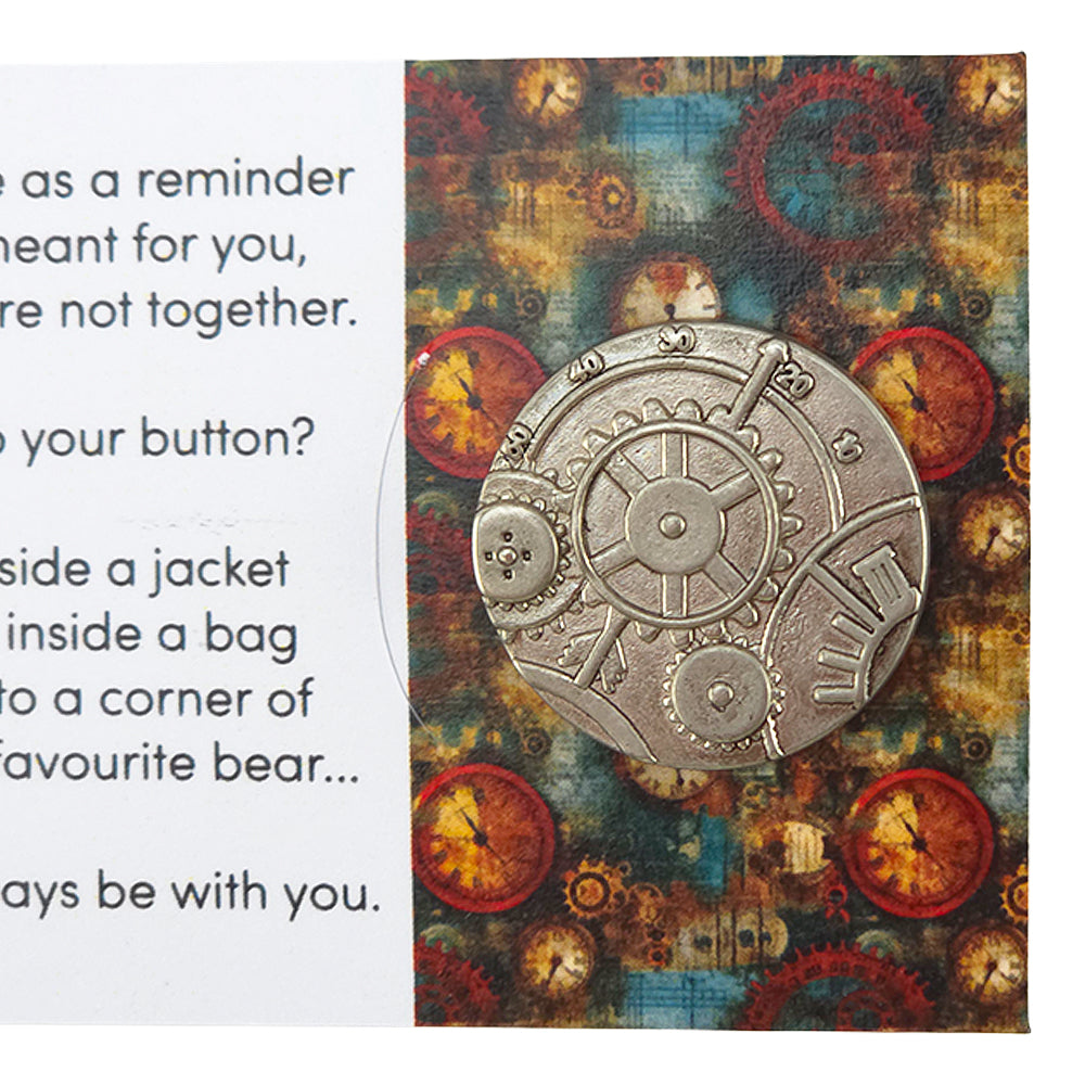 Steampunk is Part of Me | Button Wishes Sew On Token | Cracker Filler