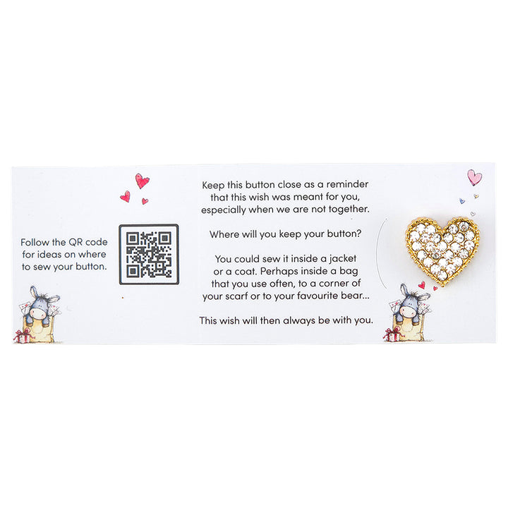 Always Loving Diamonds | Diamante | Button Wishes Sew On Token | Cracker Filler