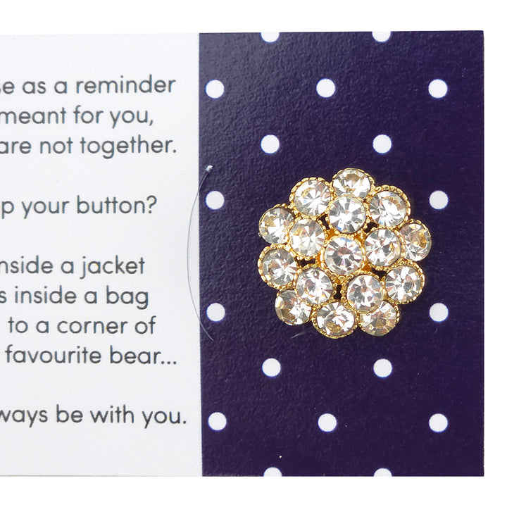 Never Have Too Many Diamonds | Button Wishes Sew On Token | Cracker Filler