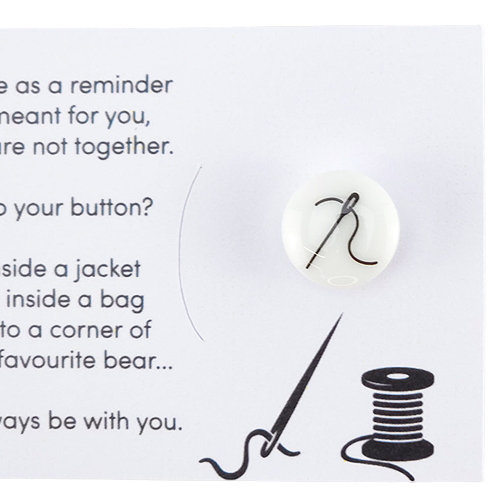 I Live For Sewing Time | Button Wishes Sew On Token | Little Gift | Cracker Filler
