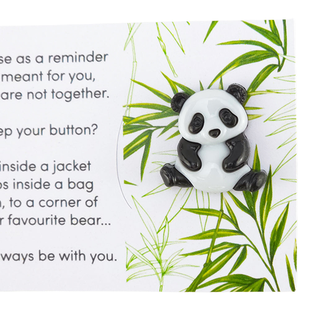 A Lucky Panda To Keep You Safe | Button Wishes Sew On Token | Cracker Filler