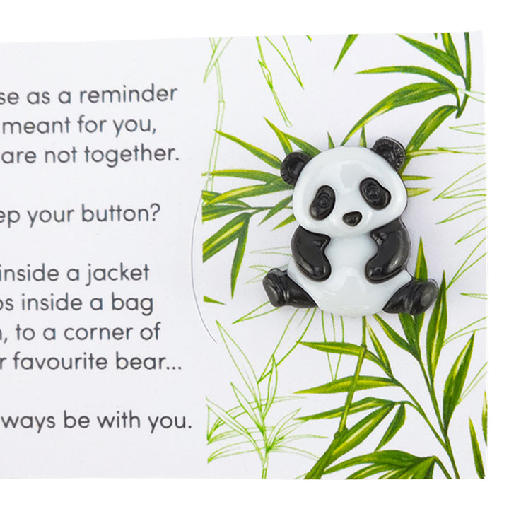 A Lucky Panda To Keep You Safe | Button Wishes Sew On Token | Cracker Filler