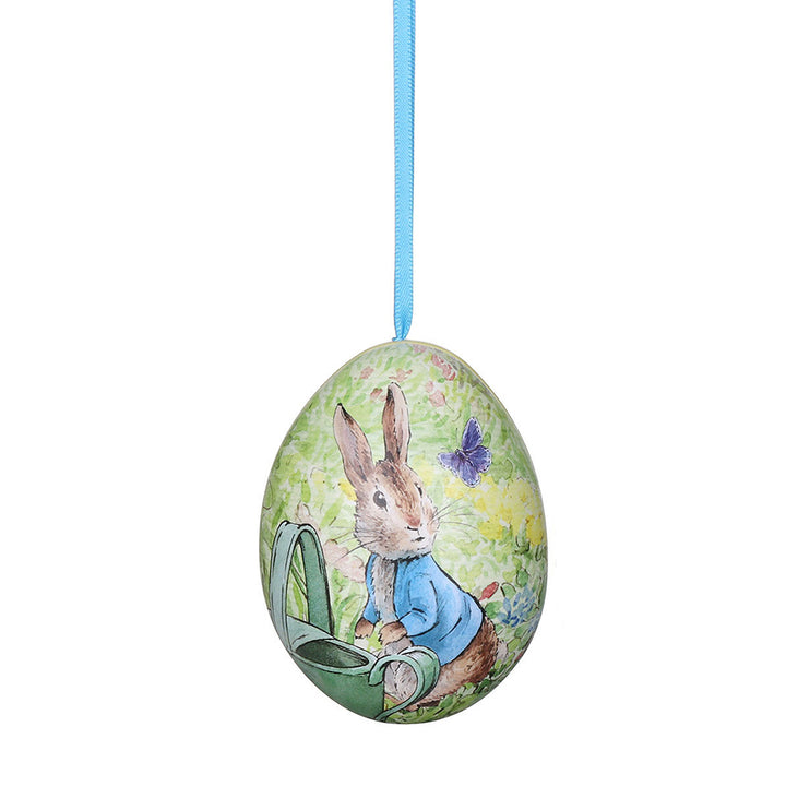 Peter Rabbit Two-Part Hanging Tinware Egg | Fillable Easter Gift