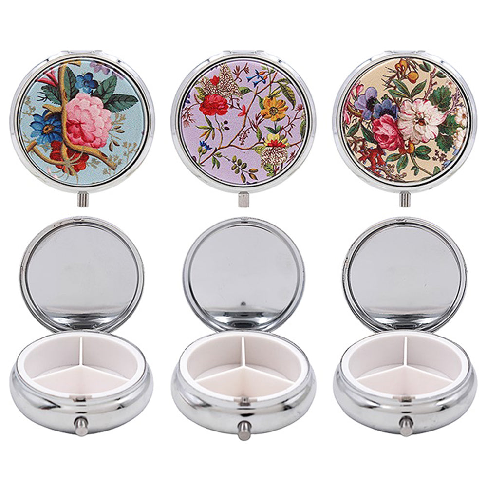 Vintage Florals | Metal Pill Box | Single | Little Gift | Cracker Filler