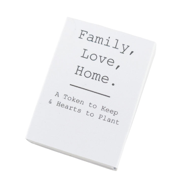 Family, Love, Home | Ceramic Token & Hearts to Plant | Cracker Filler | Little Gift