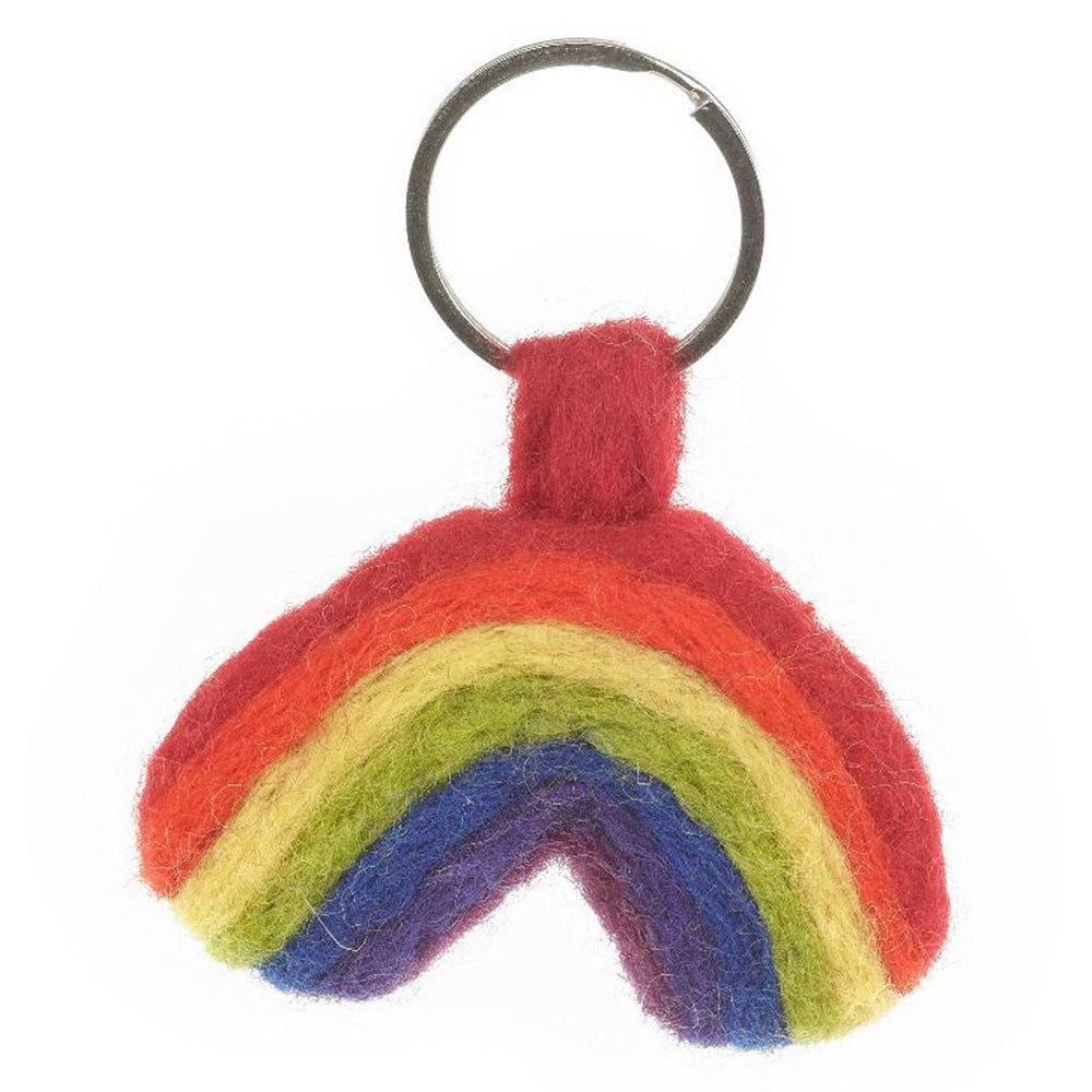 Felt Rainbow Keyring | Handmade Fairtrade | Little Gift | Cracker Filler