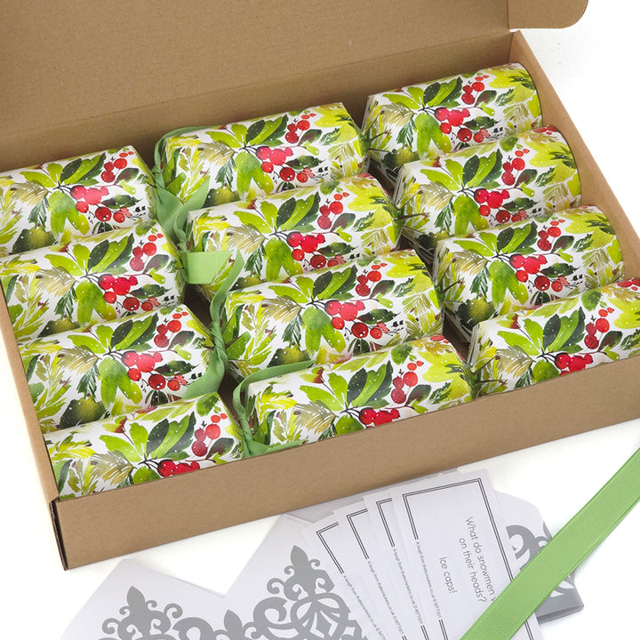 Watercolour Berries | 4 or 6 Ready to Fill Christmas Crackers | Just Add Gifts