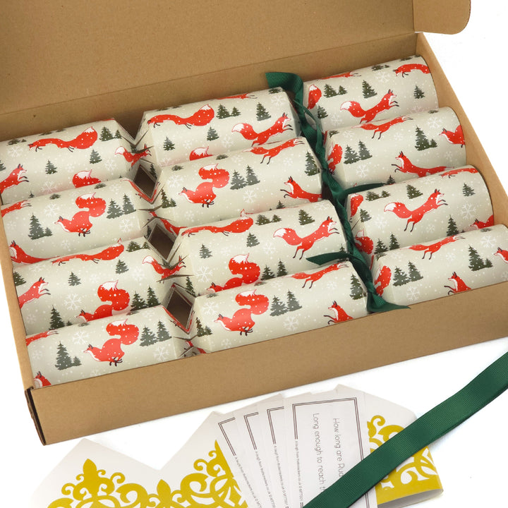 Christmas Fox | 4 or 6 Ready to Fill Christmas Crackers | Just Add Gifts