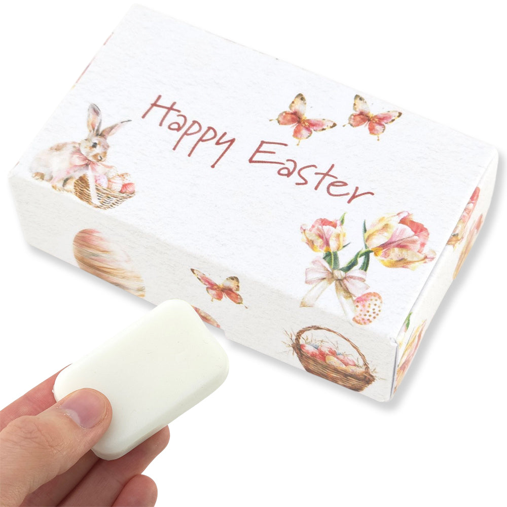 Happy Easter in Pink | Bergamot | 20g Travel Soap Bar | Cracker Filler | Little Gift