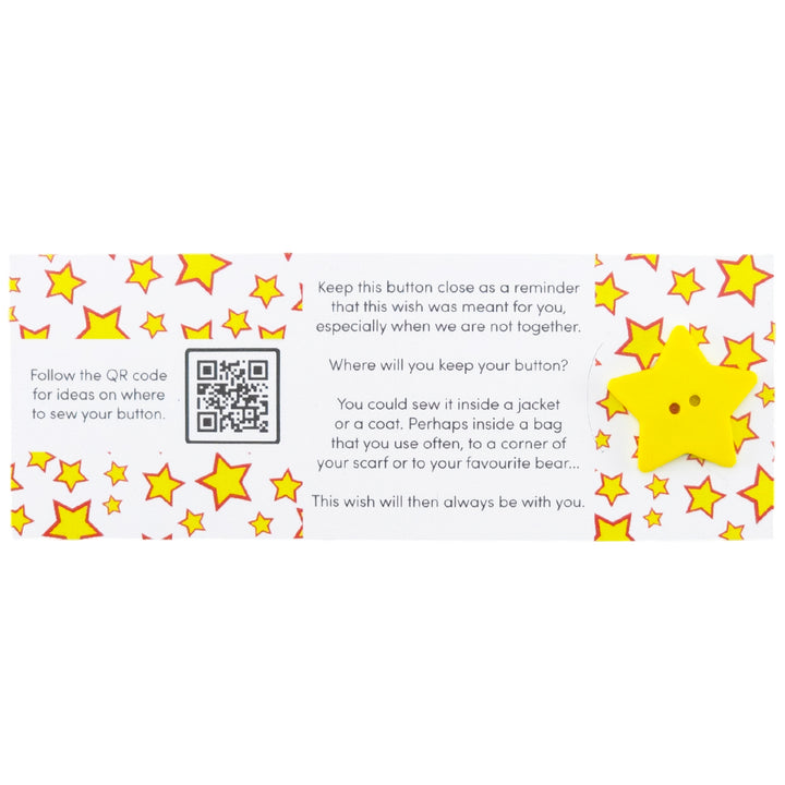 Shine Like a Star | Button Wishes Sew On Token | Little Gift | Cracker Filler