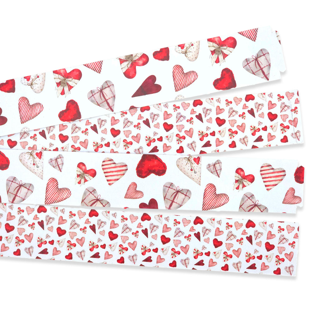 30 Reusable Valentines Paper Chains | Scandi Hearts | No Glue Needed | 2.5m