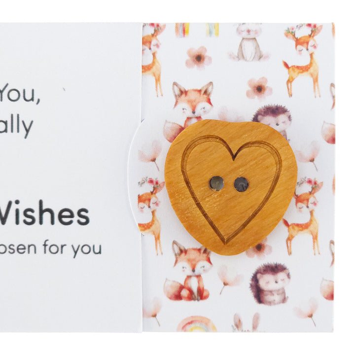 I Love You Naturally | Button Wishes Sew On Token | Little Gift | Cracker Filler