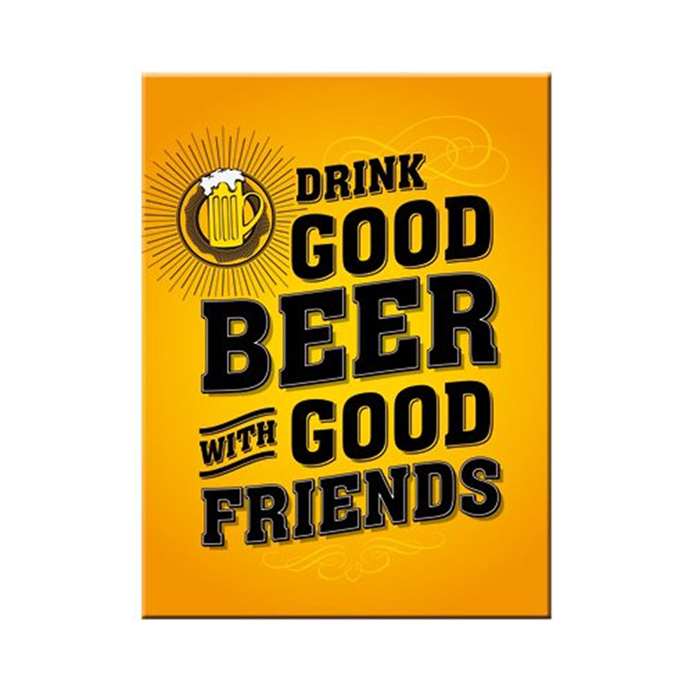 Drink Good Beer | Tin Magnet | Little Gift | Cracker Filler