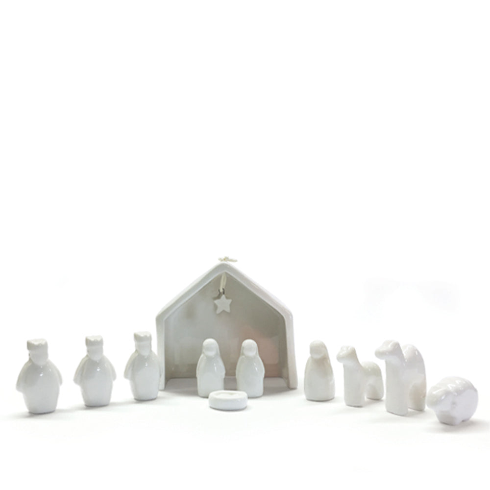 Gorgeous Dainty Porcelain Nativity Set | Christmas Ornament | Lovely Gift