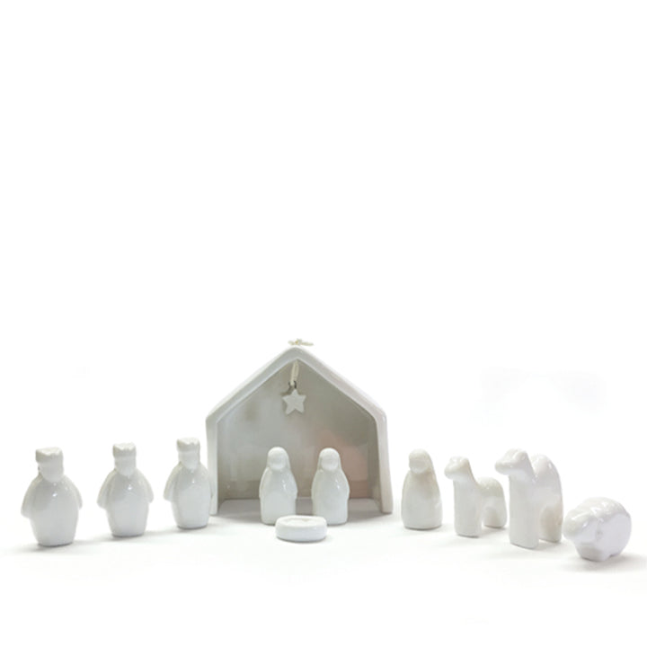 Gorgeous Dainty Porcelain Nativity Set | Christmas Ornament | Lovely Gift