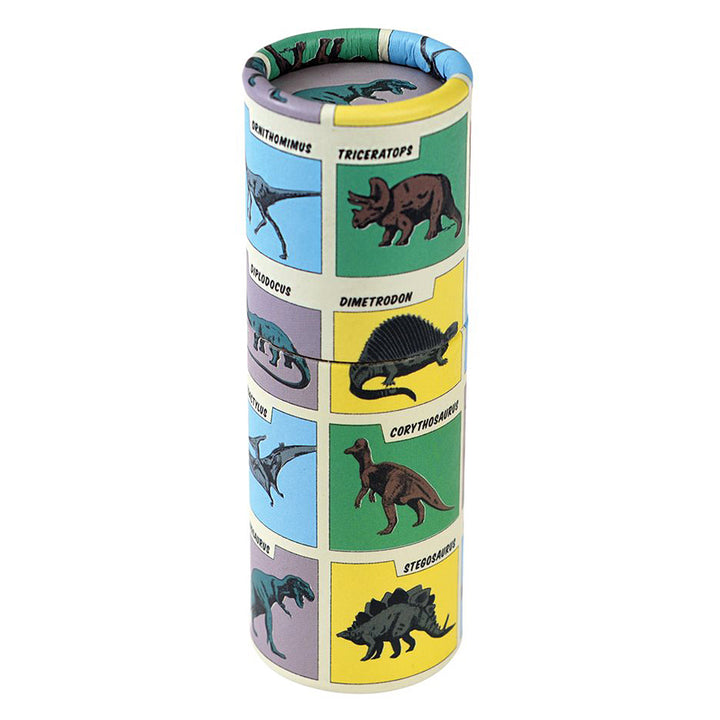 Retro Dinosaurs | Tube of 12 Short Coloured Pencils | Little Gift | Cracker Filler