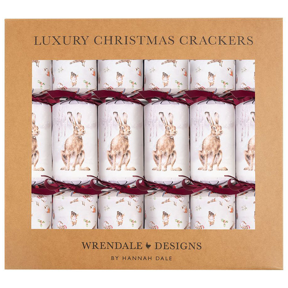 Woodland Friends | 6 Wrendale Designs Crackers | Wooden Ornament Gifts