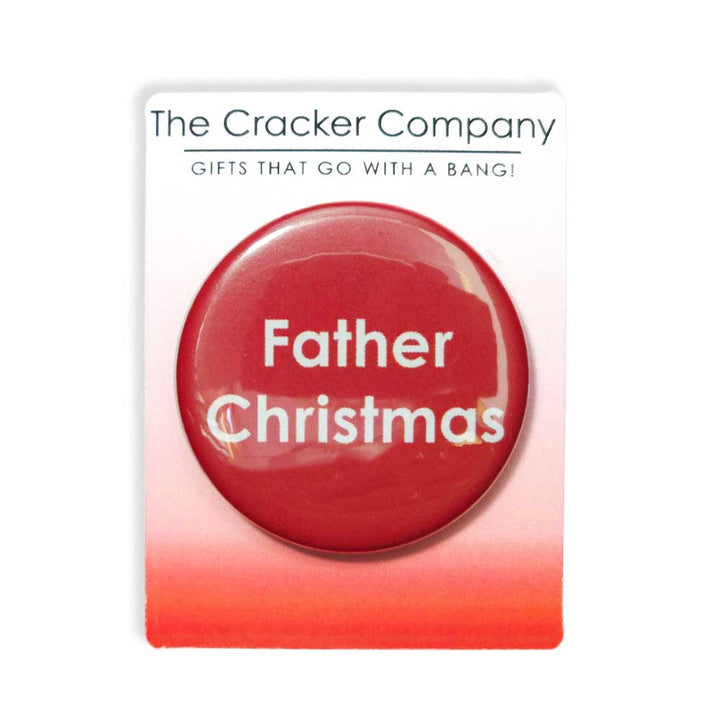 Father Christmas | 38mm Button Pin Badge | Little Gift | Cracker Filler