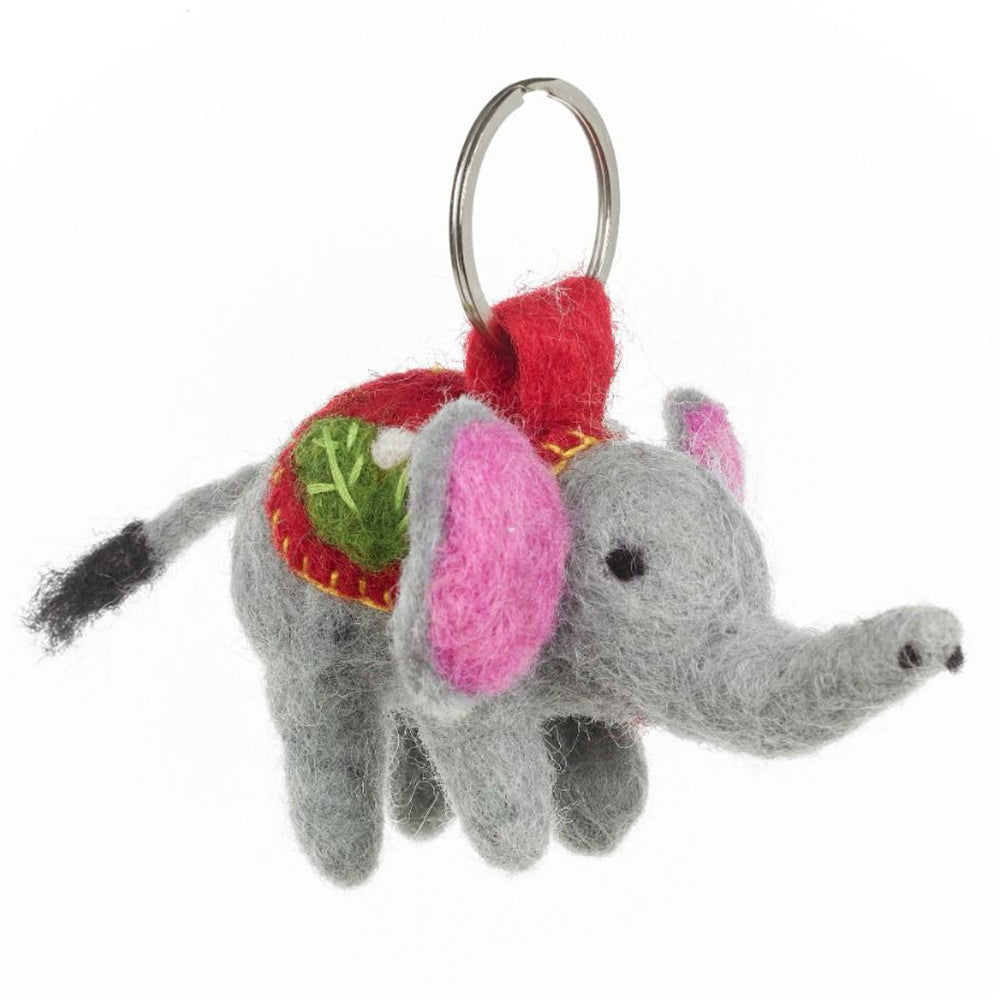 Felt Elephant Keyring | Handmade Fairtrade | Little Gift | Cracker Filler