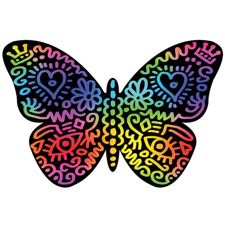 Scratch Art Butterflies | Makes 6 | Kids Pocket Money Toy | Party Bag Gift