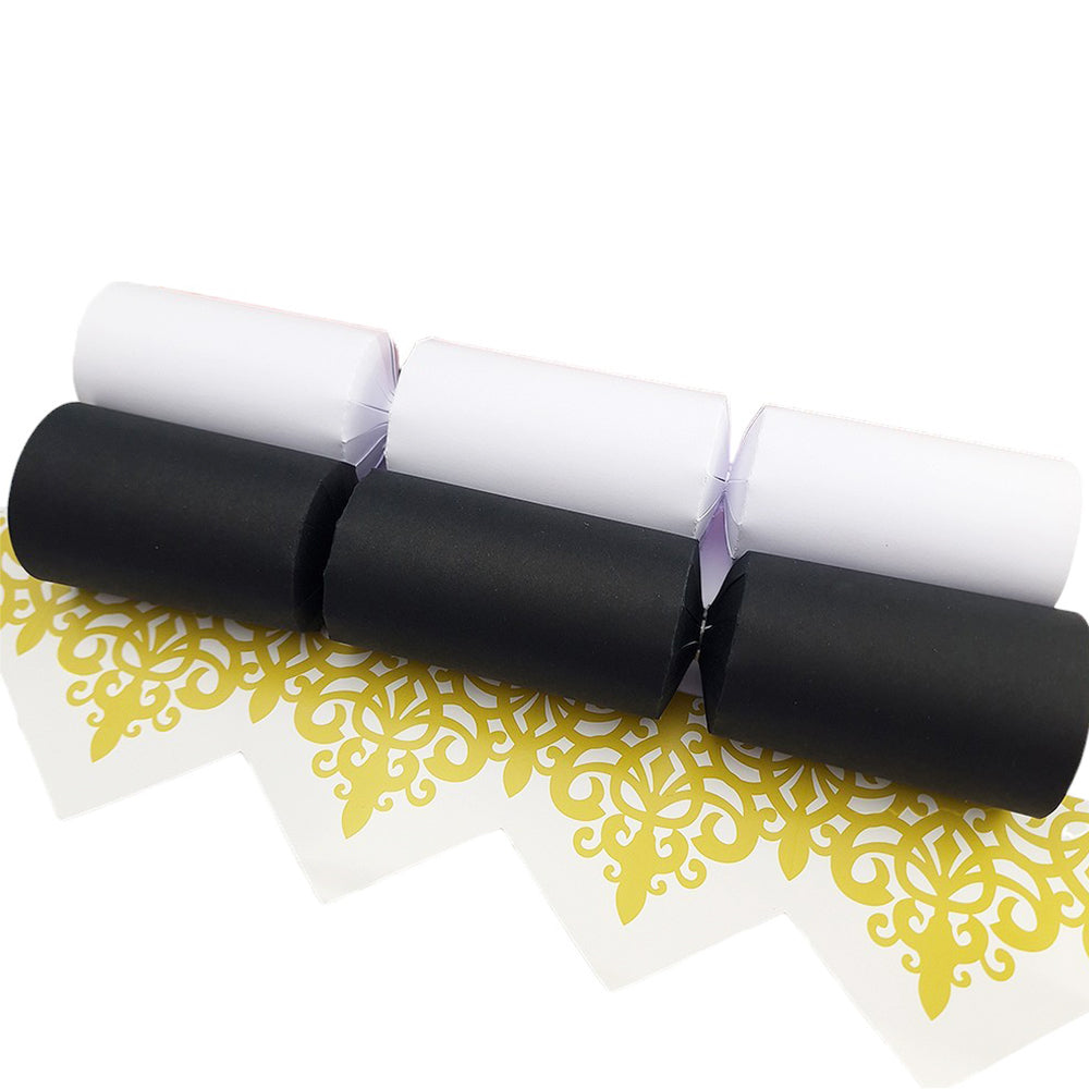 Monochrome Black and White | Bulk Craft Kits to Make 100 Crackers | Recyclable