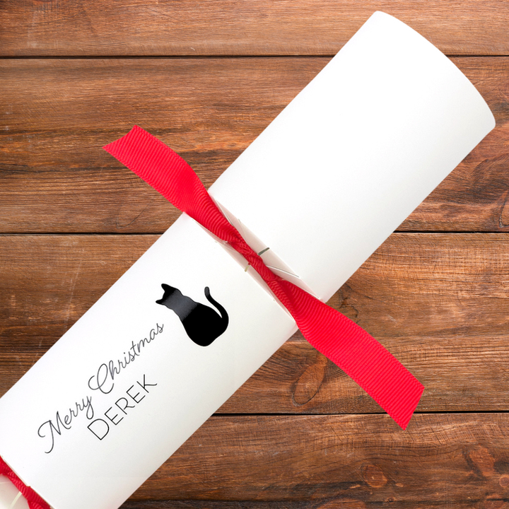 Personalised Cat Silhouette Crackers Craft Kit | Add Your Own Names | Minimum 4