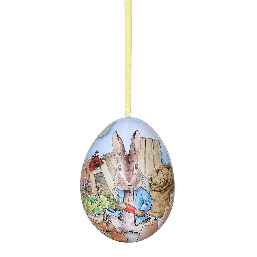 Peter Rabbit Two-Part Hanging Tinware Egg | Fillable Easter Gift