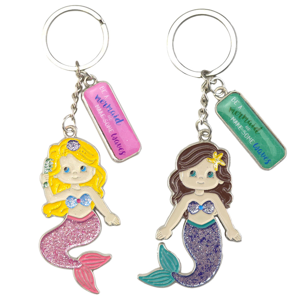 Mermaid Sparkle | Large Keyring for Girls | Single | Little Gift | Cracker Filler