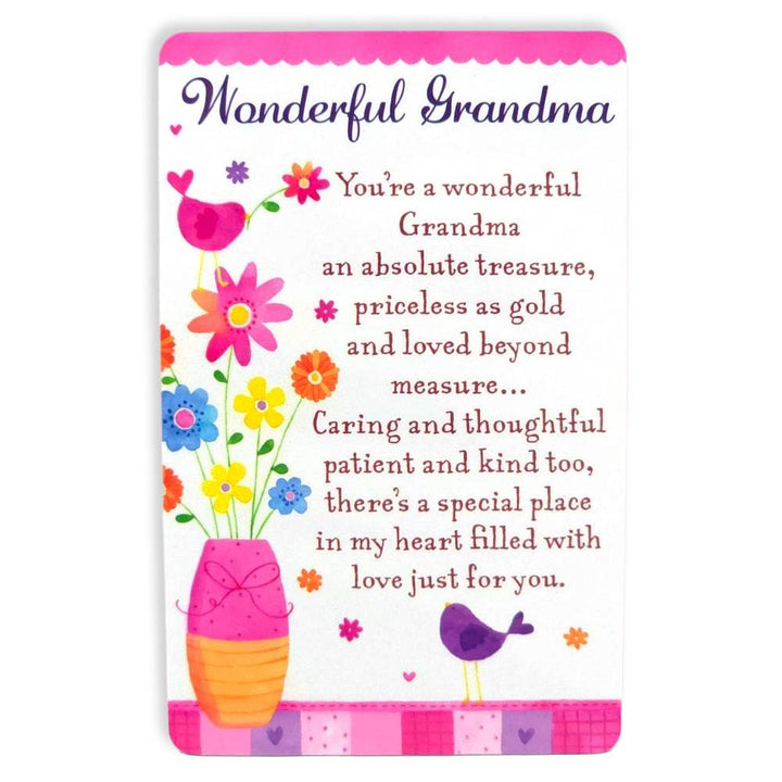 Wonderful Grandma | Mini Keepsake Verse Card | Cracker Filler Little Gift