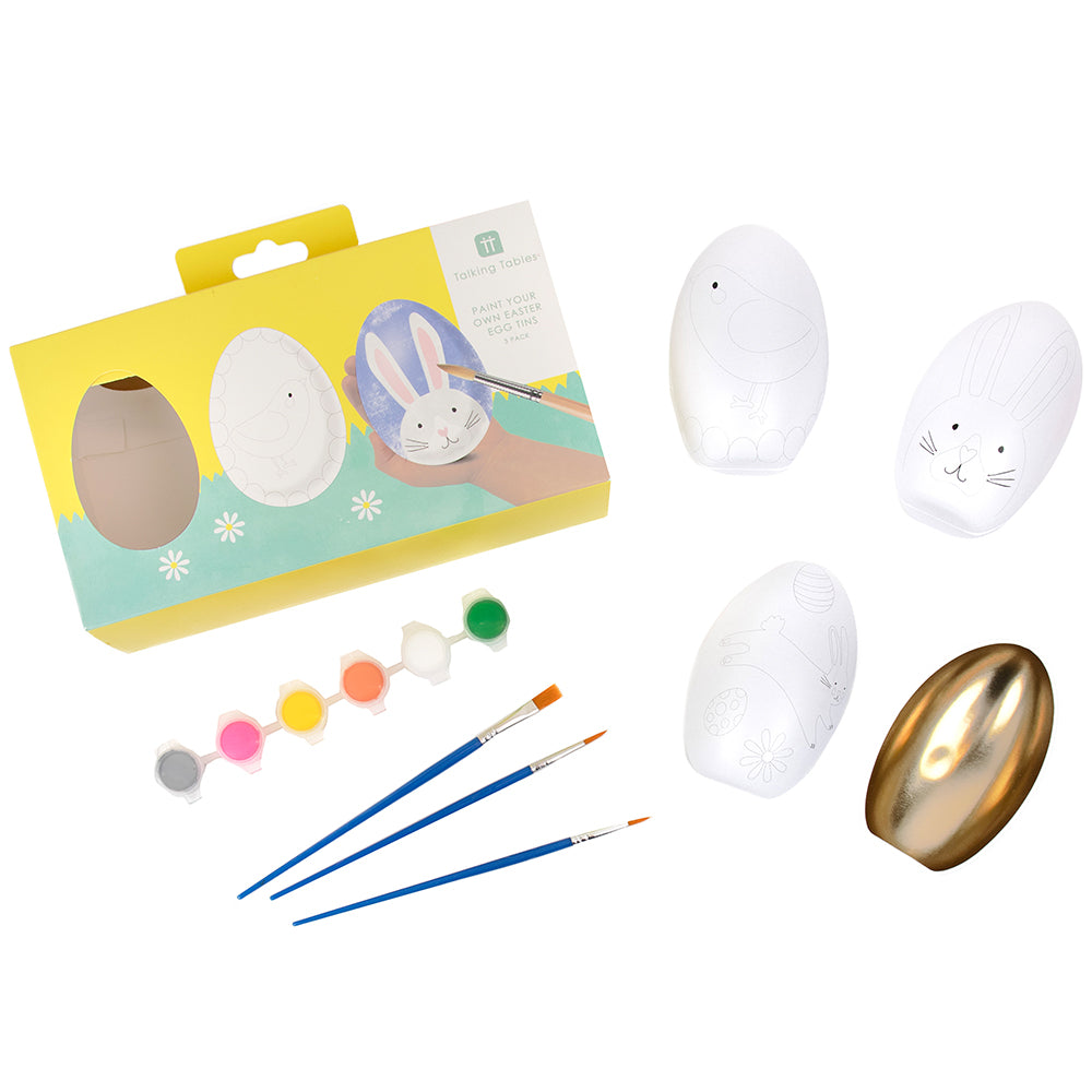 Paint Your Own Easter Kit | Makes 3 Fillable Egg Tins | Kids Craft Kit