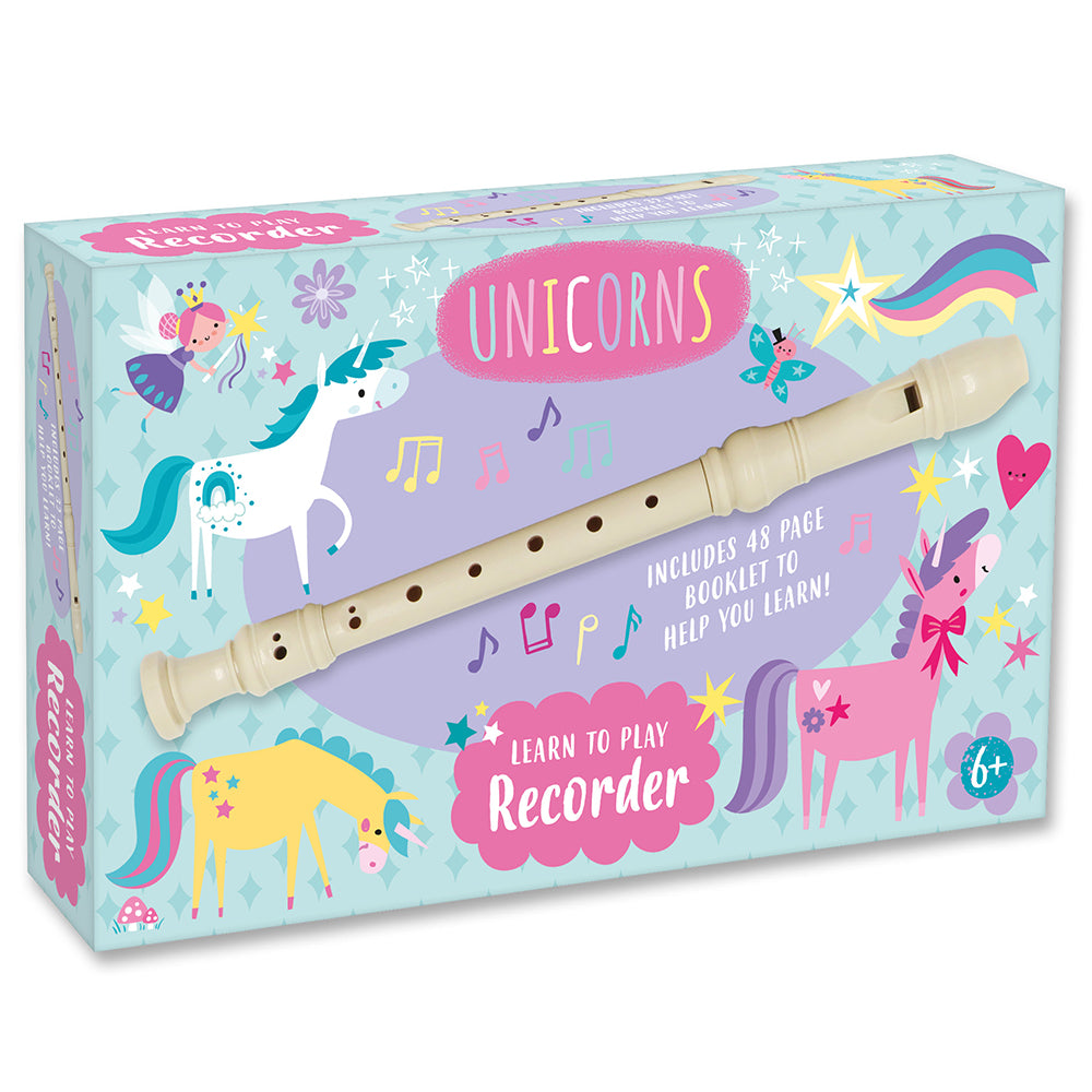 Unicorn Design | Learn to Play The Recorder | Book & Toy Gift Set