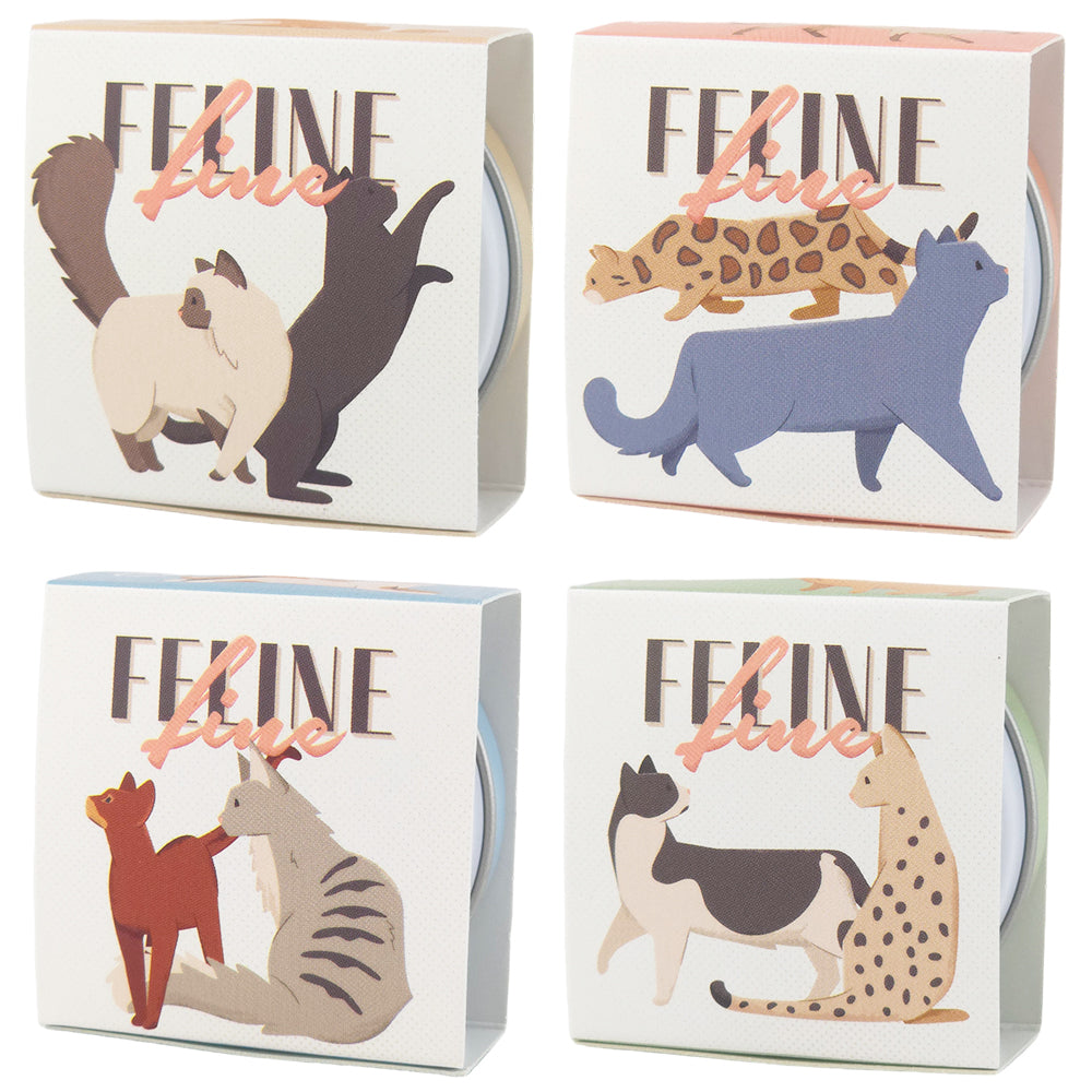 Feline Fine | Cat Design Lip Balm in Tin | Single | Little Gift | Cracker Filler