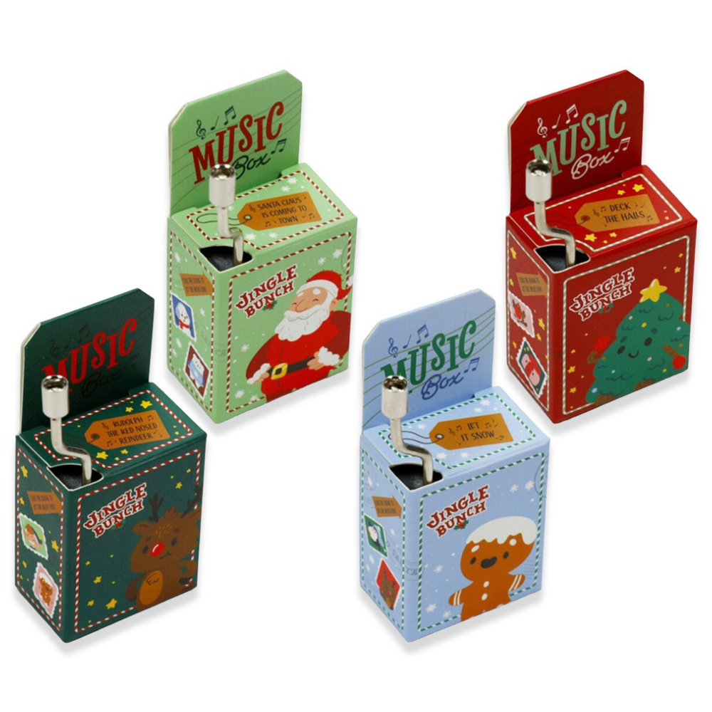 Fun Wind up Christmas Music Boxes | Cracker Filler | Mini Gift