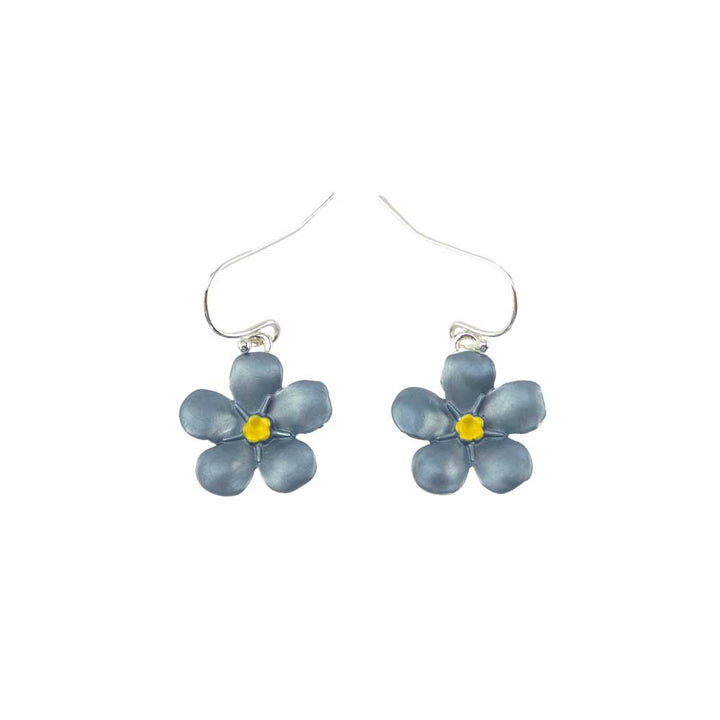 Forget Me Not | Silver Tone Drop Earrings | Little Gift | Cracker Filler