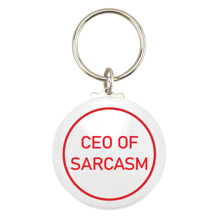 CEO of Sarcasm | Fun Keyring | Office Banter | Cracker Filler Gift