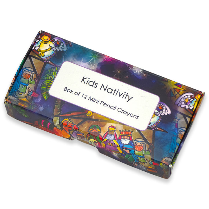Mini Box of  12 Pencil Crayons | Kids Nativity | Cracker Filler Gift