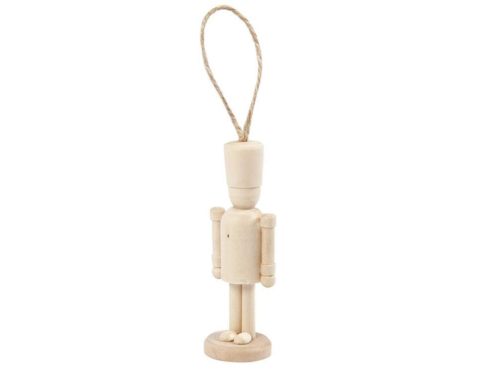 Hanging Nutcracker Soldier 9cm Wooden Christmas Shape to Decorate
