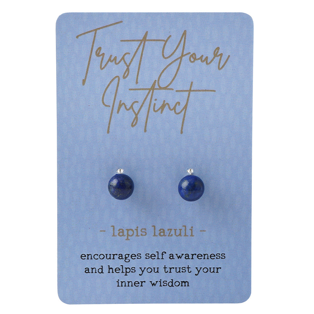 Trust Your Instinct | Blue Lapis Lazuli Earrings | Little Gift | Cracker Filler