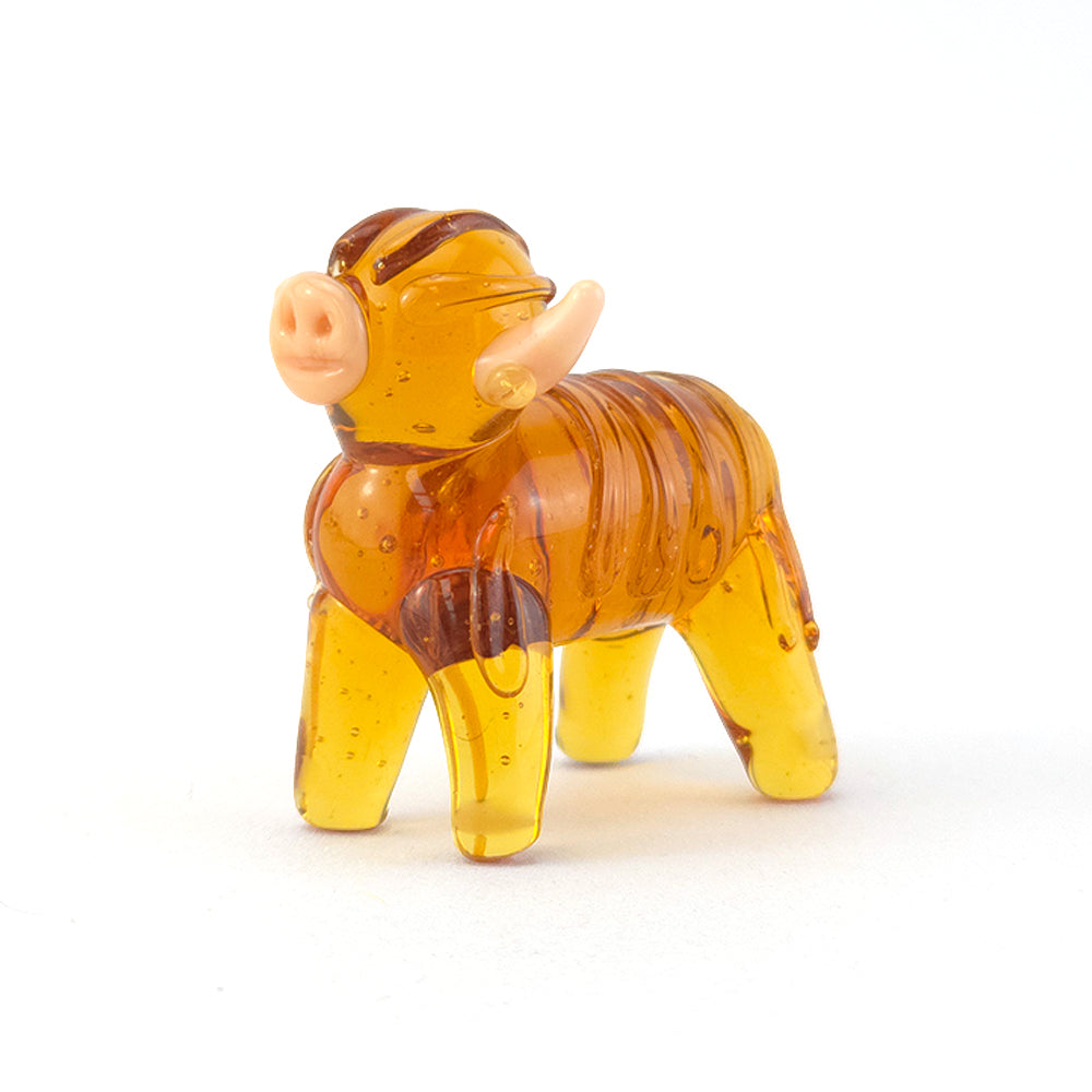 Highland Cow | Miniature Glass Ornament | 4cm Long | Little Gift | Cracker Filler