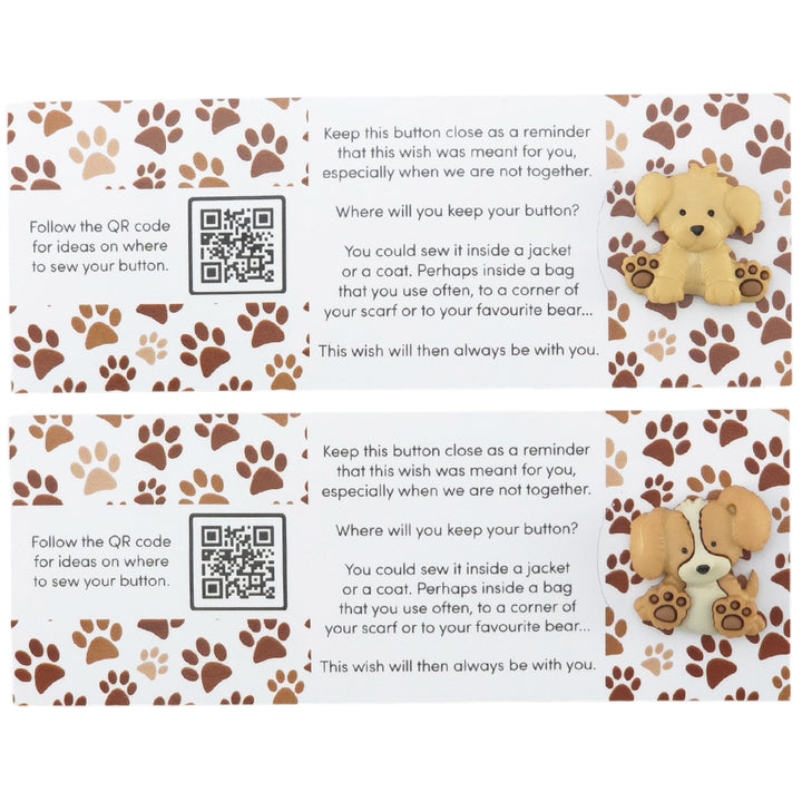 Dog Hair - Don’t Care! | Button Wishes Sew On Token | Little Gift | Cracker Filler