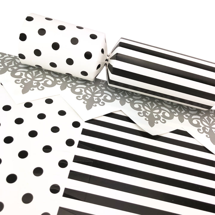 Monochrome Spots &amp; Stripes | Cracker Making Craft Kit | Make and Fill Your Own