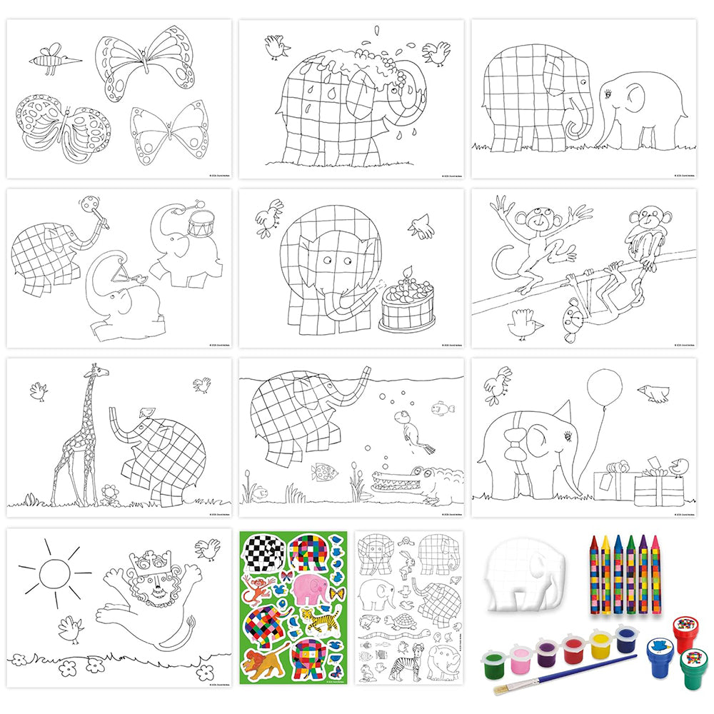 Elmer | Art Activity Tube | Paint & Colour | Gift Set for Kids